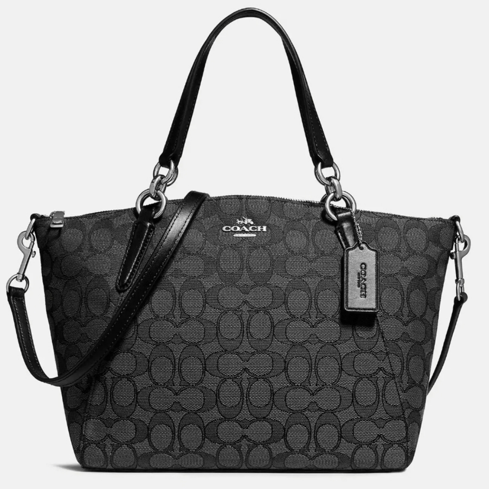 Coach Small Kelsy Satchel Signature Jacquard
